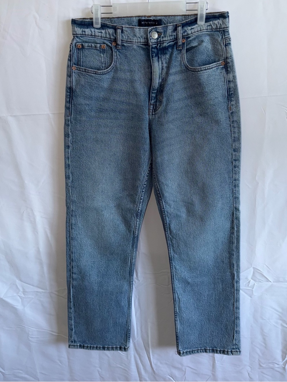 Aeropostale Women's Light Blue Slim Straight Jeans